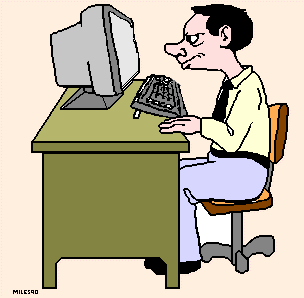 MAN 
SITING AT A COMPUTER